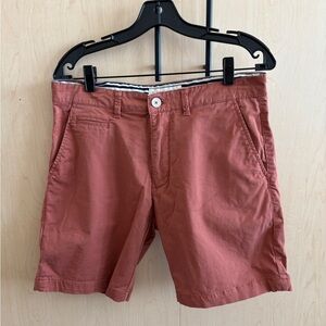 Denim & Flower Men's Terracotta Flat Front Shorts